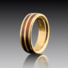 Trinity Curve - Teak & 18ct Yellow Gold