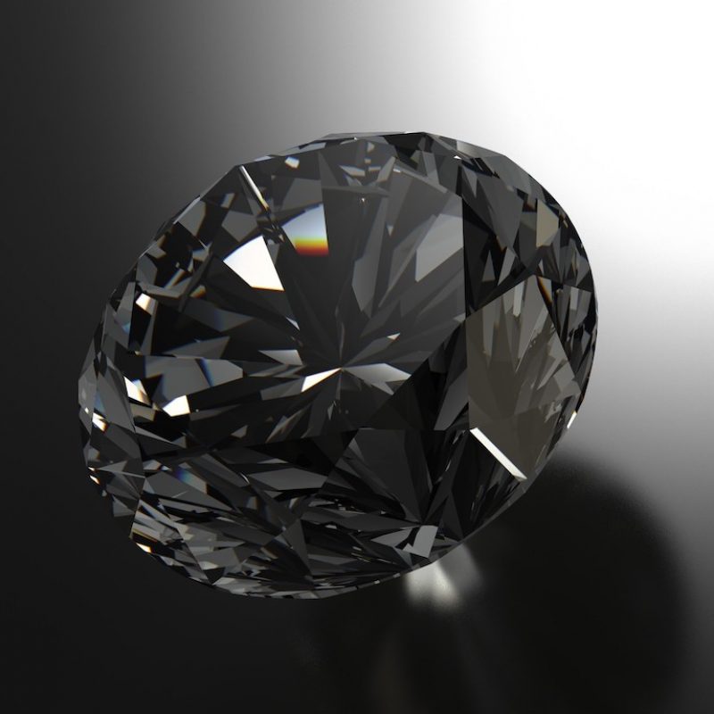 diamond on black background with high quality